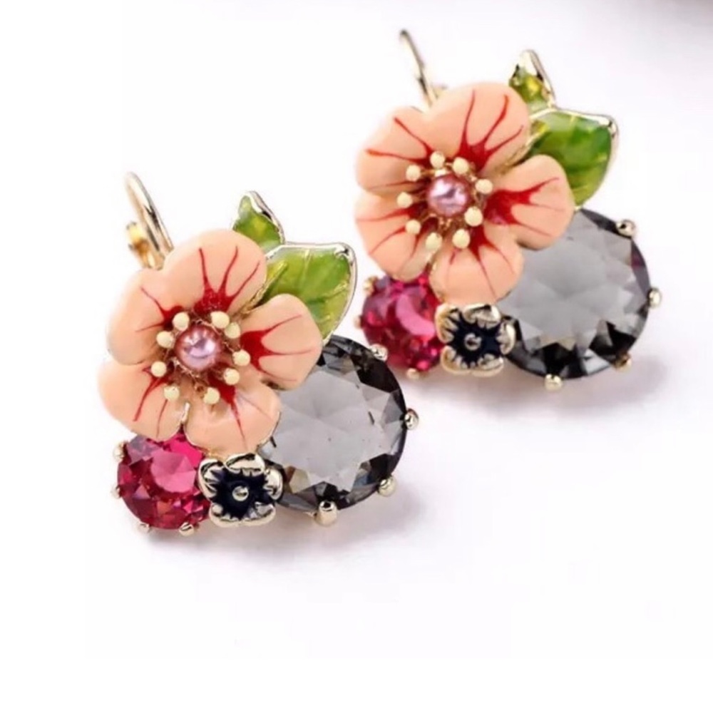 Anthropology Floreat cluster earrings.
